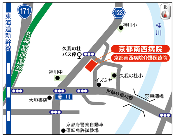 京都南西病院地図